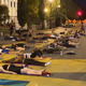 Protestors at Black Lives Matter Plaza in Washington, D.C., just steps from the White House, take part in what has become needed therapy due to the violence they’ve experienced at the hands of the D.C. police.